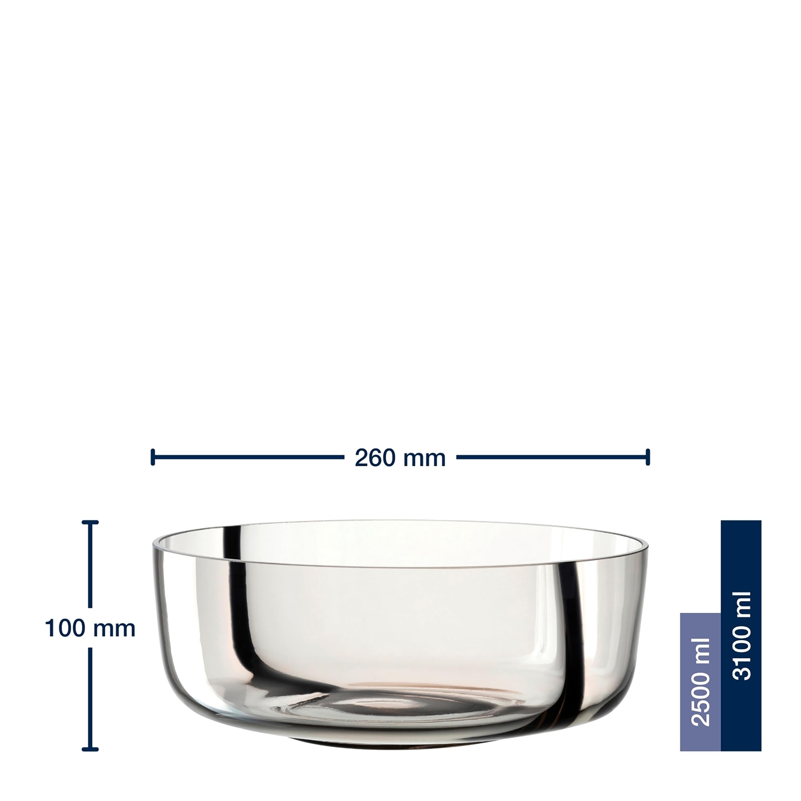 LEONARDO HOME ALVEO Schale • 1 Stück • Für Salat, Snacks und Desserts • Dekorative Servierschale • Für jede Situation • Edles Wohnaccessoire • Stilvolles Designobjekt • Höhe 10 cm • taupe • 055230