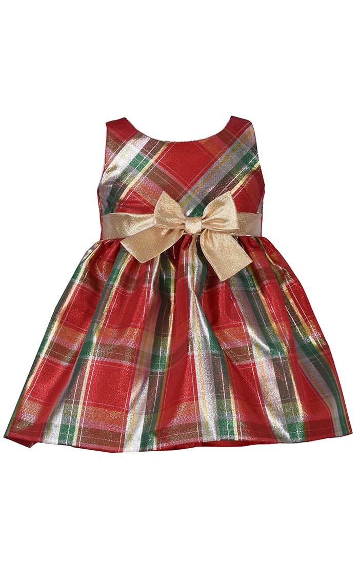 Bonnie Jean Vestido de Navidad con cárdigan rojo para bebés, niñas pequeñas y grandes
