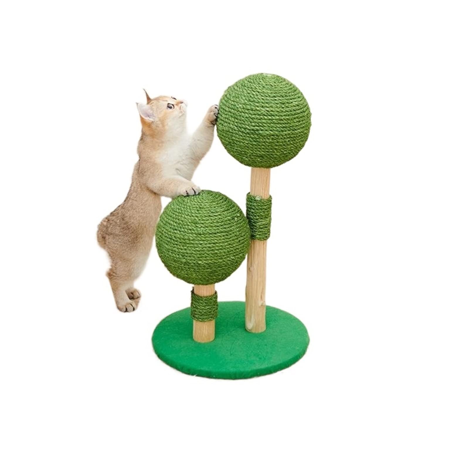 Kratzbaum/Kratzbäume Kratzbrett for Katzen, vertikaler Kratzbaum aus Holz, Katzenkratzball lässt keinen Schmutz Fallen Katzen Kratzbäume (Color : Groen)