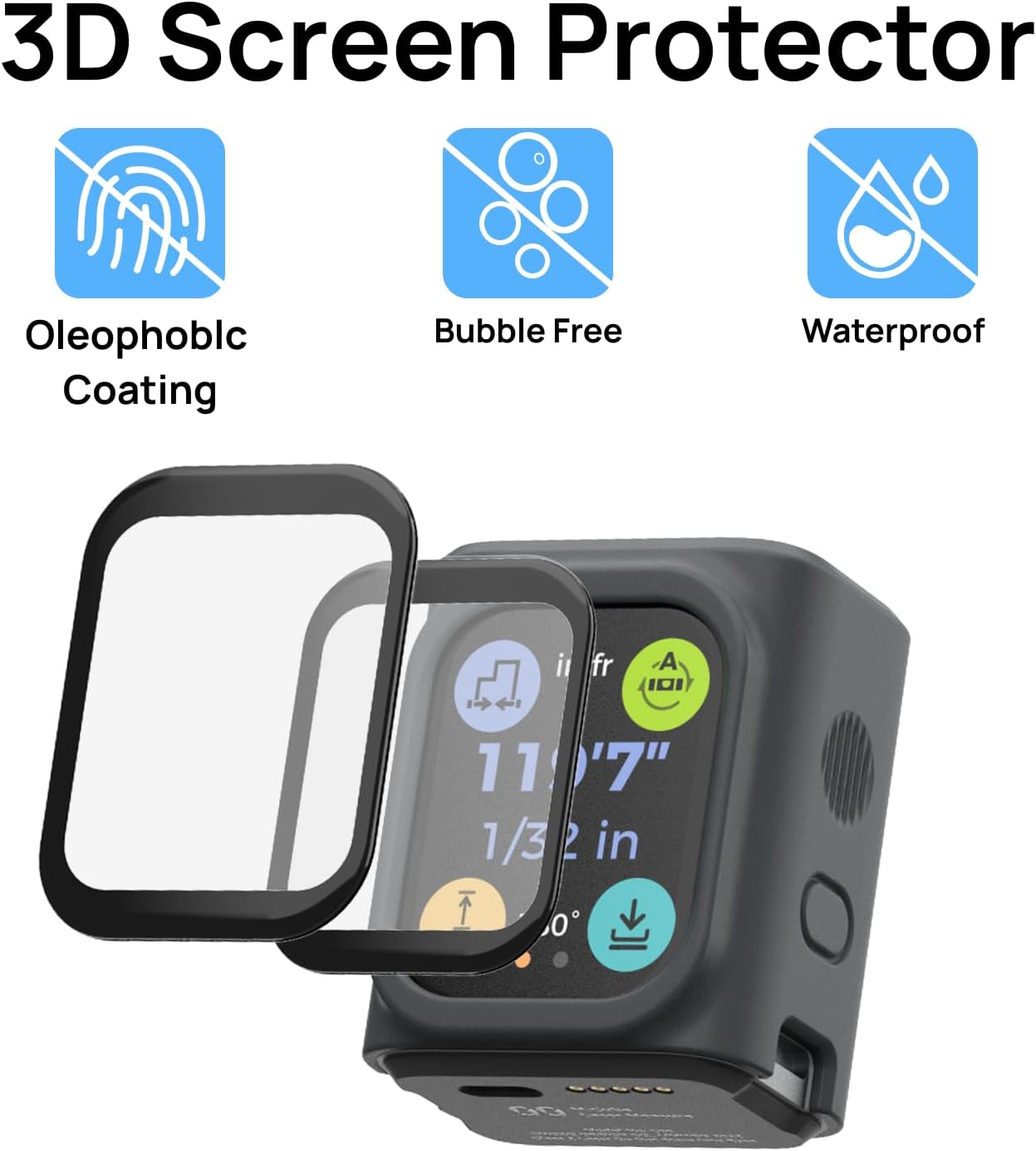 HOZO M-Cube Pro Laser Measuring Tool Combo with Protective Silicone Covers – 4 Modular Tools, Tripod, and Protective Case for Precision and Versatility