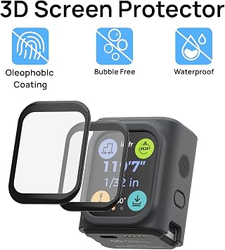 HOZO M-Cube Laser Measuring Tool with Silicone Pro Protective Case, Dustproof and Waterproof, Includes 2 Screen Protectors for Comprehensive Protection and Enhanced Durability