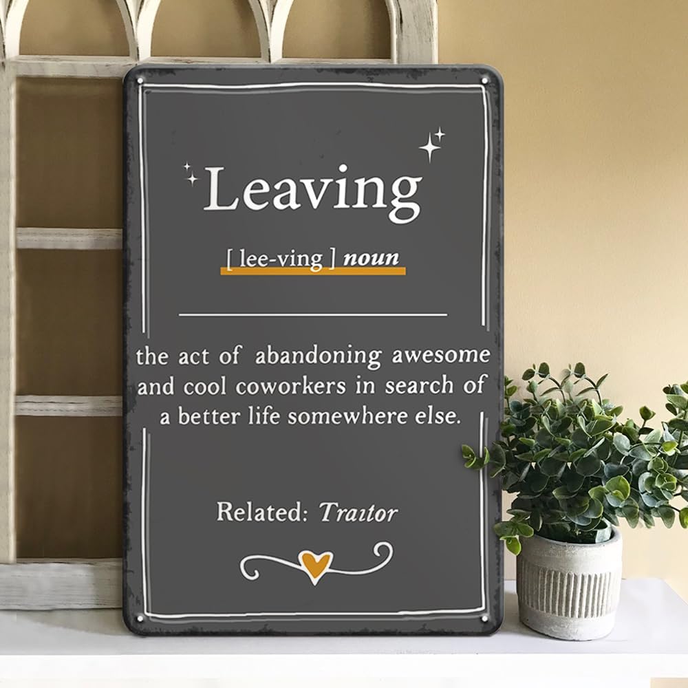 YOYI ART Retirement Gifts for Women Men Coworker Sign - Vintage metal Tin Signs for Retirement Gift, Retirement Decorations, Retirement Gifts for Coworker, Mom and Father, 8 x 12 inch