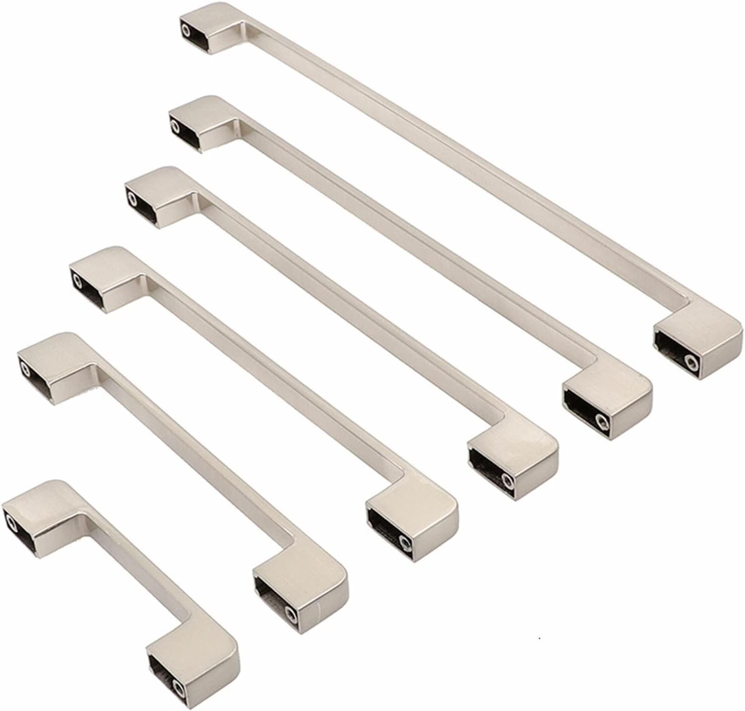 1Pcs Furniture Handle Drawer Knobs and Handles for Cabinet Wardrobe Zinc Alloy Door Pull 96mm/128mm/160mm/192mm/320mm Hole Pitch Furniture Accessories