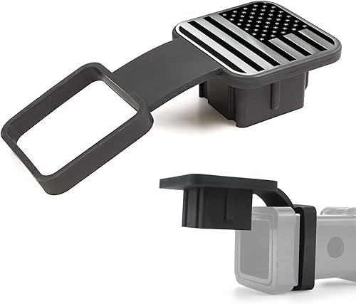 Paquete de 1 cubierta cuadrada de protección bucal para tracción, tapón antipolvo con gancho de remolque, tapón de goma para enganche de remolque,