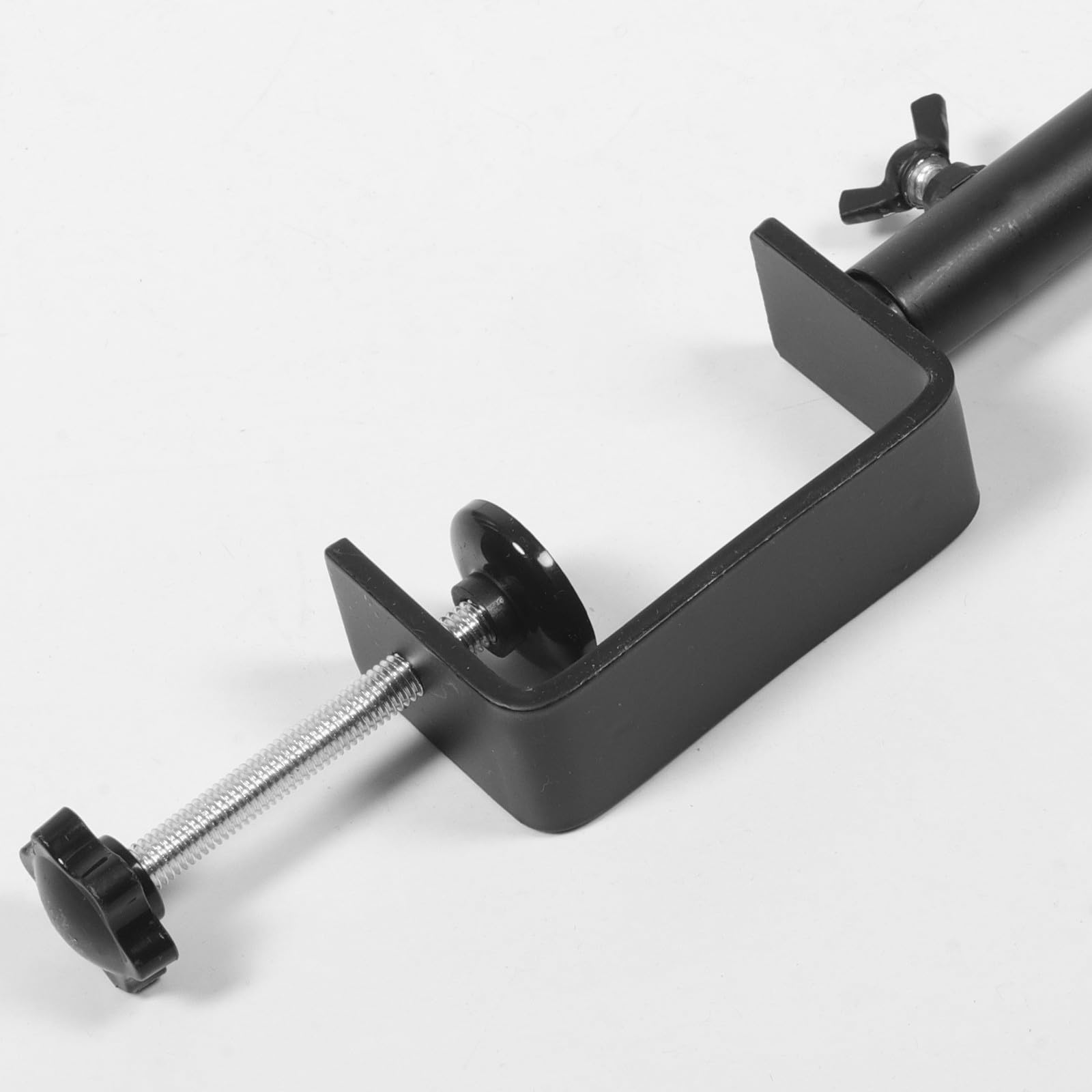 ULTECHNOVO Verstellbarer Tischbogen aus Eisen mit Klemmen Stabiler Schwarzer Klemmständer für Schreibtischzubehör Unterstützt Aufbewahrungstaschen für Student Desks und Selbstgemacht Desktop