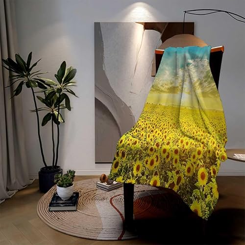 Miniatura 3 de Super Soft Blanket Sunflower Creative Cobijas para El Frio Decorative 40inch X 60inch