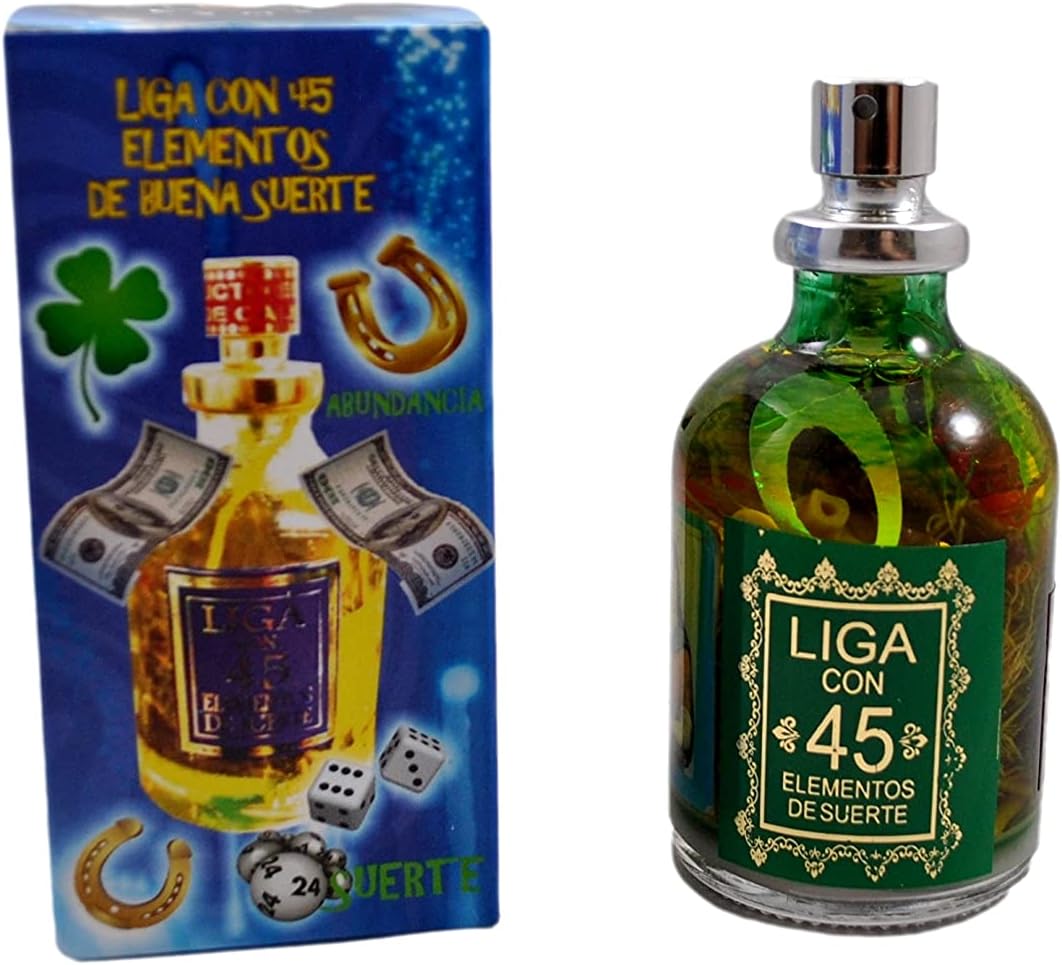Buena Suerte Perfume Aceite 45 Elements Of Good Luck Oil | Liga con 45 Elementos De Buena Suerte Good Luck Perfume
