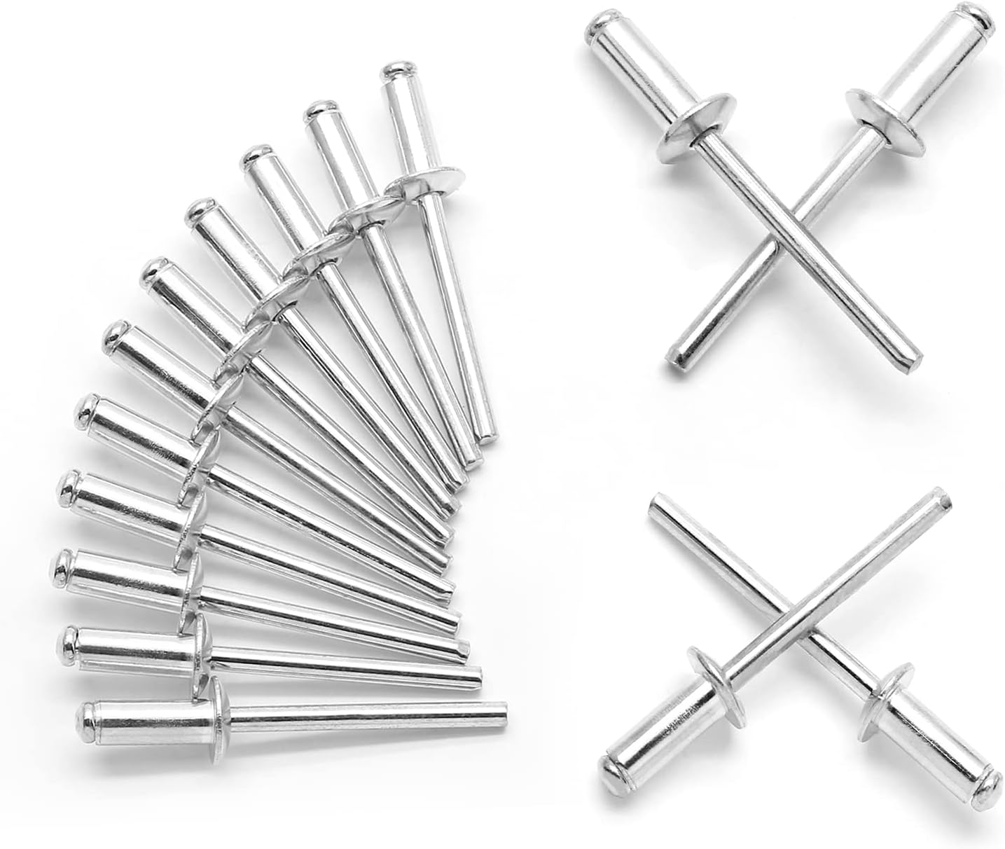 HARSKIYER 3/16" x 1/2" Silver Pop Rivets Assortment