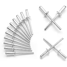 3/16" x 1/2" Silver Aluminum Pop Rivets - 100Pcs Blind Rivets
