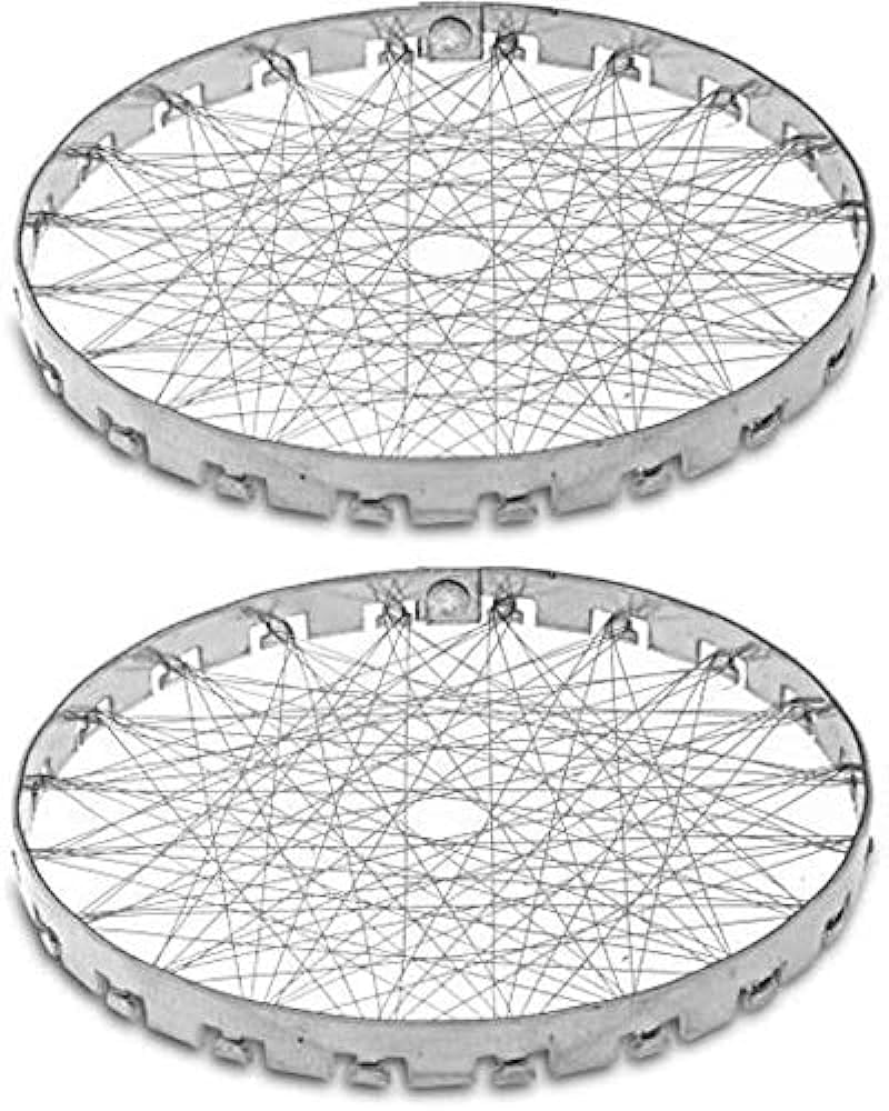 Stainless Steel Wire Baskets for Kitchen,Stainless Steel Chota Tandoor Jali for Gas, Rasoi Roaster Grill (Silver) Set of 2-image-32