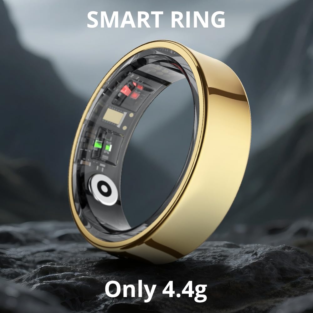 COLMI R09 - Anello intelligente da donna con monitoraggio della temperatura corporea e del sonno, promemoria per stress e ciclo, impermeabile fino a 5 atm, indossabile per coppie, regalo senza