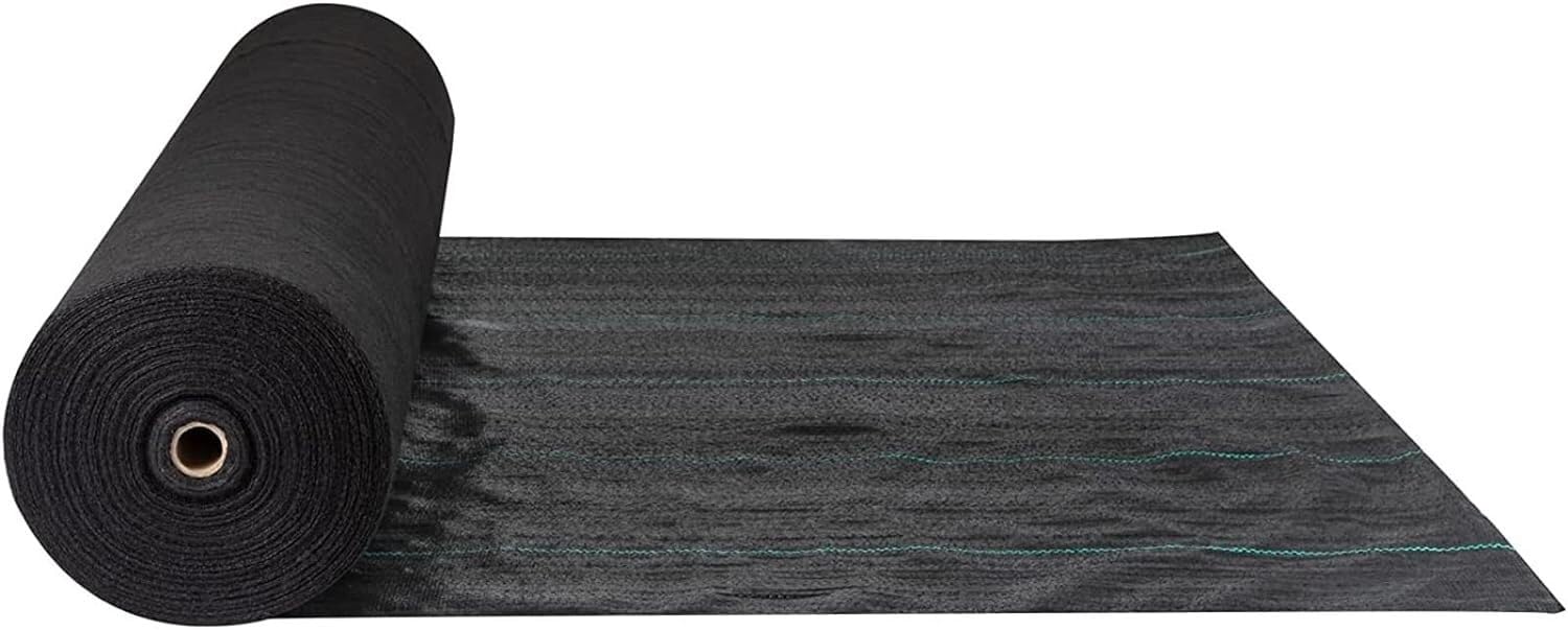 Wytrzymała membrana do zwalczania chwastów, Tkanina geowłókninowa PP, bariera chwastobójcza, czarna, różne rozmiary(0.9x60m/3x200ft)
