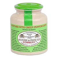 Vista 1 de Pommery - Mostaza de pimienta verde gourmet de Francia en barro 8.8oz