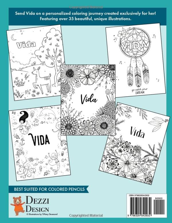 Vida's Coloring & Activity Book: A Custom Gift For Vida - Her Name on Every Personalized Coloring Page (Personalized Coloring Pages) image 3