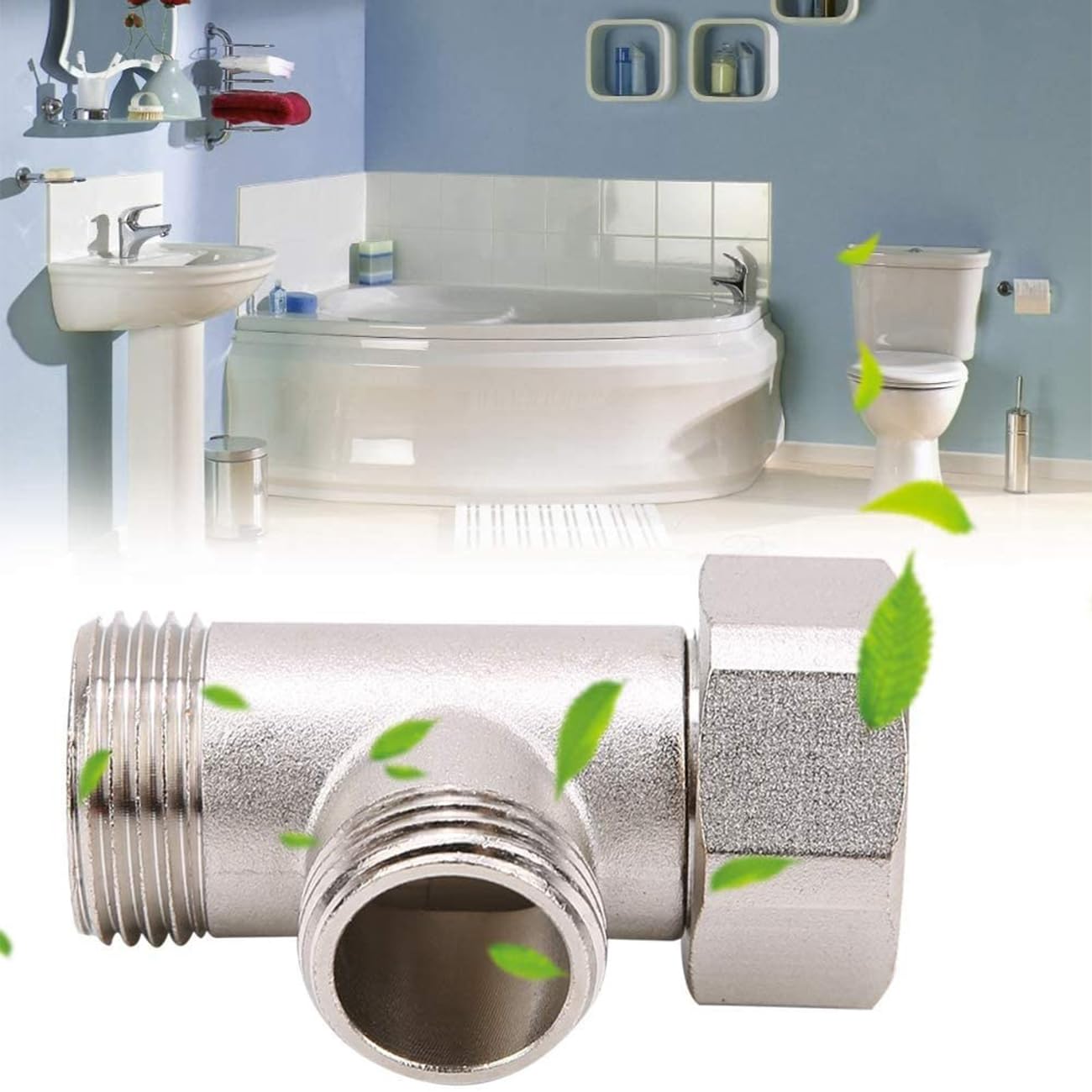 Toilet Bowl Cleaner Faucet Copper Tee Fitting T-Fitting for Bathtub Bidet Sprayer Shower Fitting Point Copper Tee Pipe - Image 3