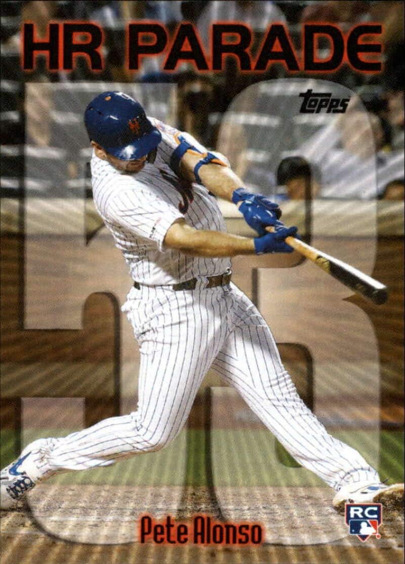 2019 Topps Throwback Thursday Baseball #272 Pete Alonso RC Rookie New York Mets 1999 Topps HR Parade Design Print Run 498