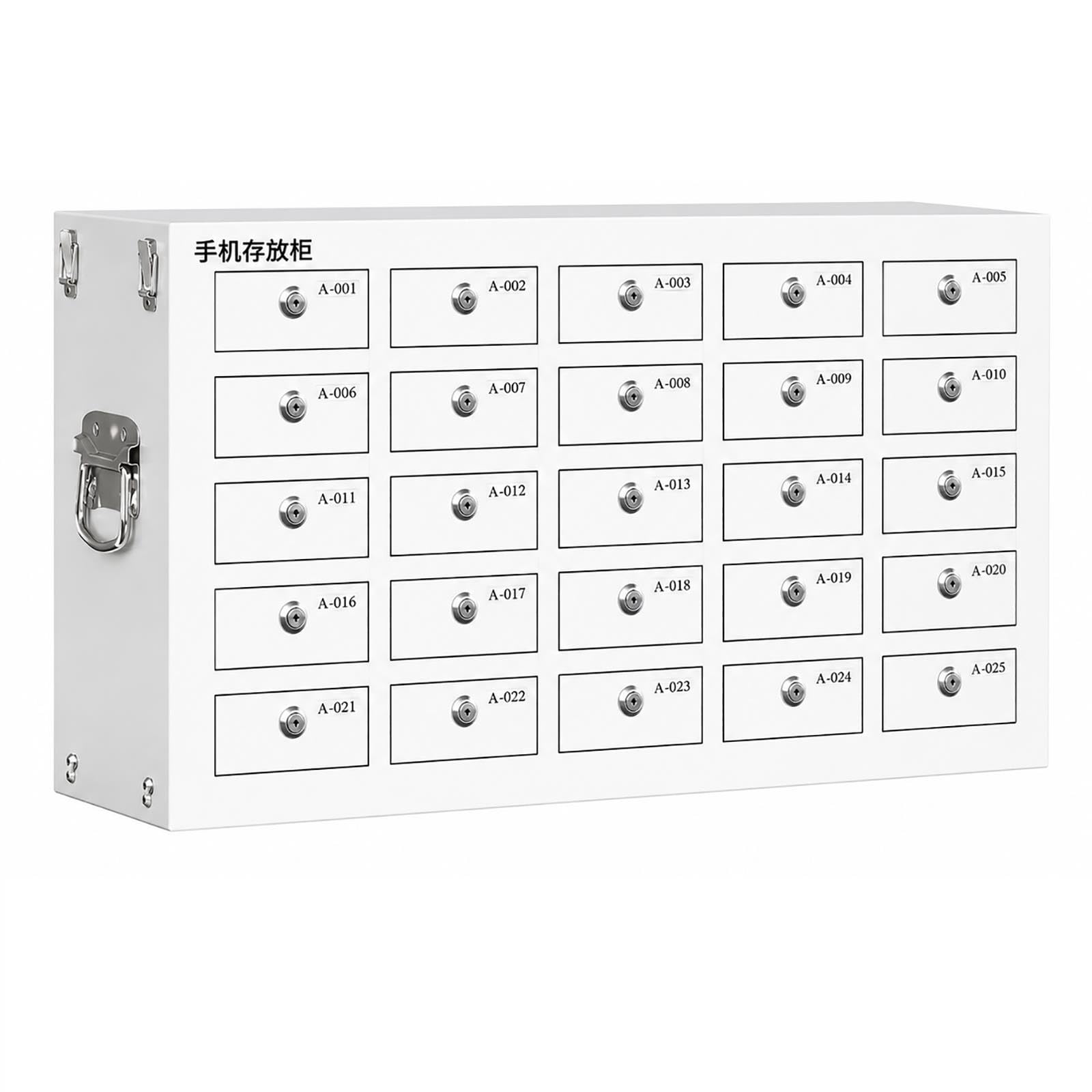 Armadietto Porta Cellulari, Cassetta Portacellulari con Serratura | Armadietto da Parete per Cellulari in Acciaio Resistente per Ufficio, Aula e Fabbrica, 20/25 Scomparti(776x241x456mm)