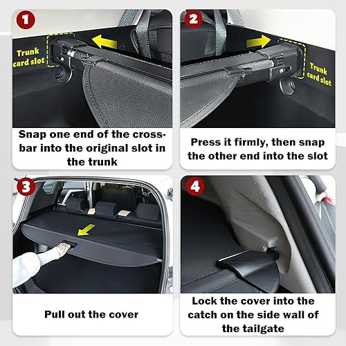 Miniatura 6 de Sporacingrts Funda de carga para accesorios Kia 2023 - Escudo de privacidad retráctil para maletero y parasol de equipaje - Cuero - Máxima seguridad