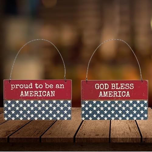 Miniatura 6 de Christmas Market Ornaments - Juego de adornos patrióticos de Navidad, decoración rústica de granja, decoraciones de árbol ameicana, regalos