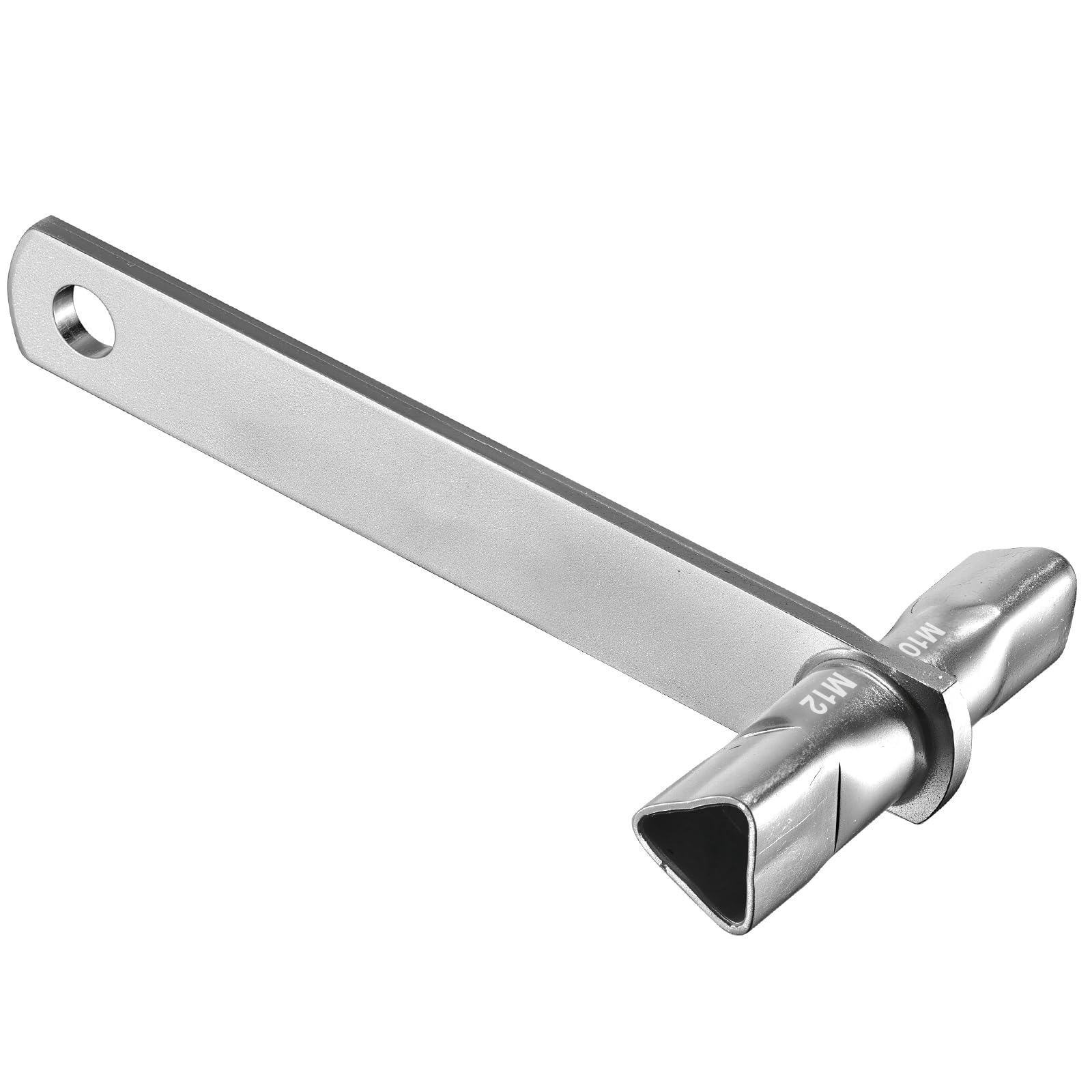 TUMALI M12 Dreikantschlüssel ，Pfostenschlüssel，Doppelte Größe M12/M10 Feuerwehrschlüssel，für Absperrpfosten,Pollerschlüssel-verzinktes Metall