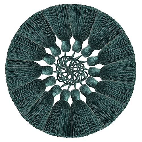 Amokk Cute Chunky Bookmark Tassels With Cord Loop For Home Decor Tassels For Jewelry Making, Bookmark, Diy Craft - 5.31 In Length 14 Pieces (Dark Green) #TOP2