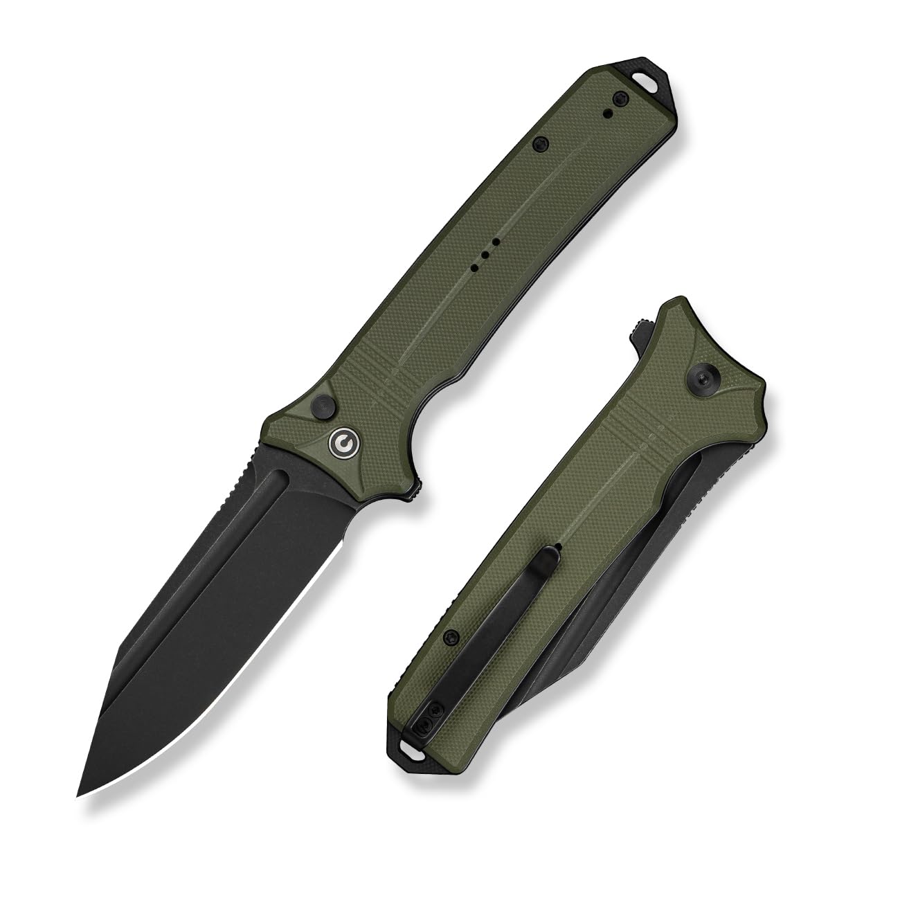 CIVIVI Neurohaptic Pocket Knife for EDC, Folding Knife with 3.74'' Nitro-V Blade G10 Handle, Reversible Clip, Gift for Men Women C23080-3