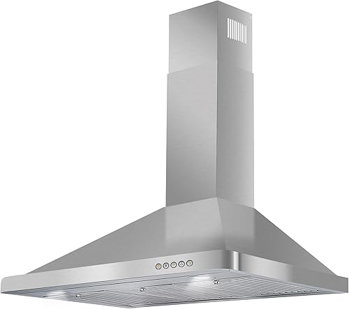 Miniatura 3 de COSMO 63190 Campana extractora de pared de 36 pulgadas con conductos convertible sin conductos (no incluye kit), ventilación sobre estufa, estilo