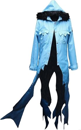 Anime Mens Costume Cloak Uniform Cosplay Cape Stage Performence Halloween