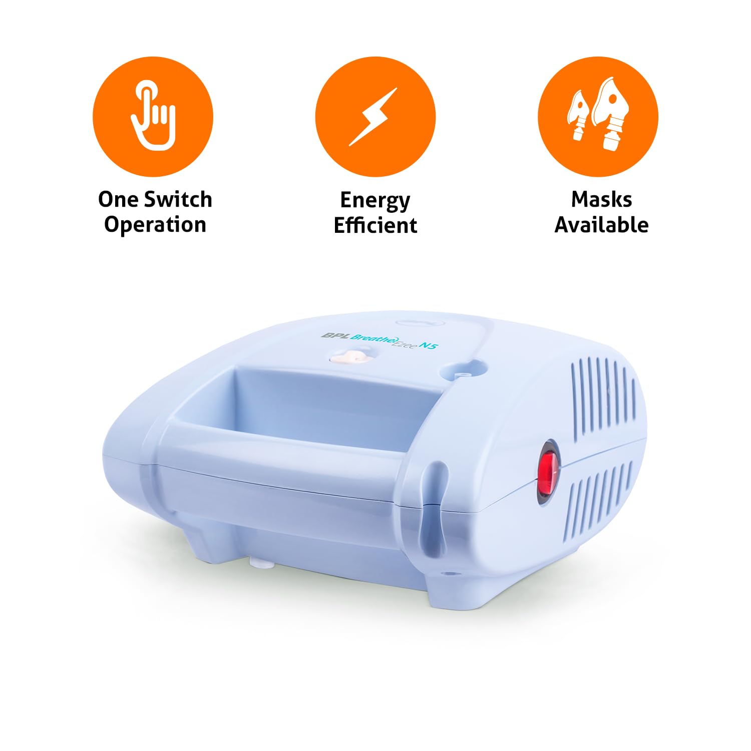 BPL Medical Technologies Breathe Ezee Nebulizer Machine Kit For Child And Adult, Portable Nebulizer - White (N5) 2