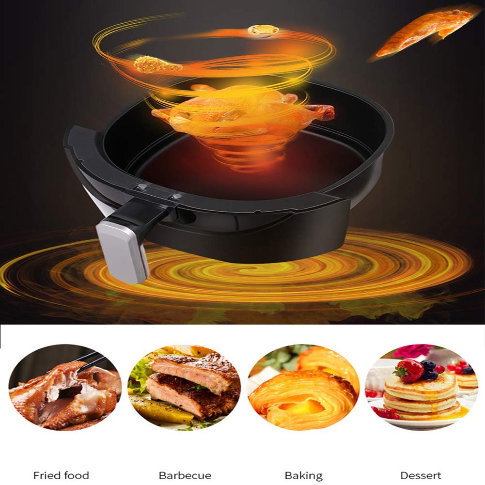 Ulepszony Air Fryer XL, Piekarnik z Frytkownicą Beztłuszczową, 8 Ustawień Gotowania, Elektryczny Piekarnik z Gorącym Powietrzem z Funkcją Podtrzymywania Ciepła, Odłączany Kosz Można Myć W Myjce