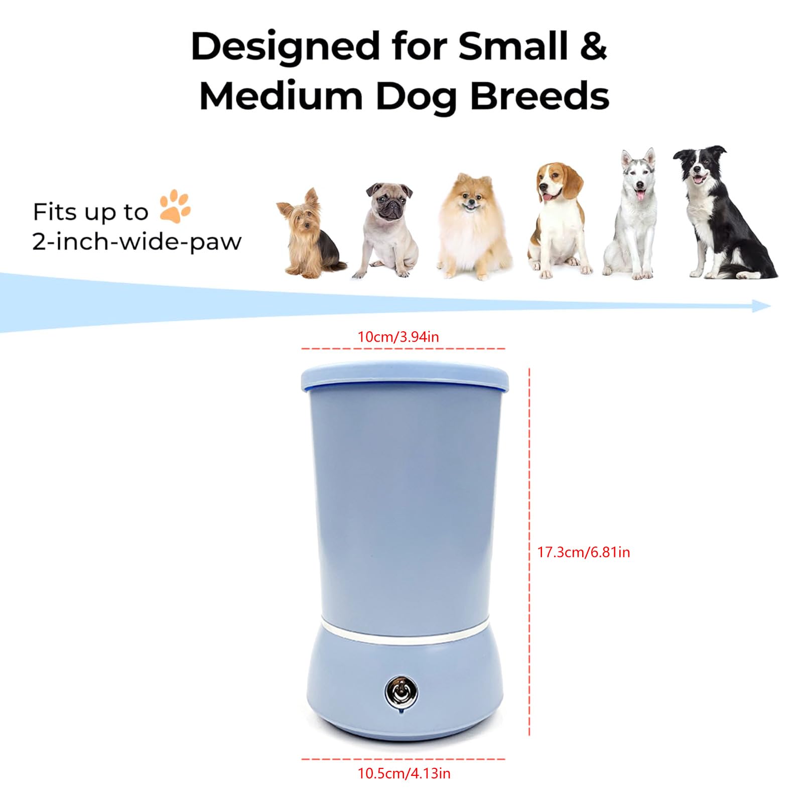 Tasse de nettoyage de pattes de chien rechargeable, laveuse électrique automatique, brosses en Silicone douces, conception pratique, laveuse de pattes pour animaux de compagnie, outil de nettoyage de