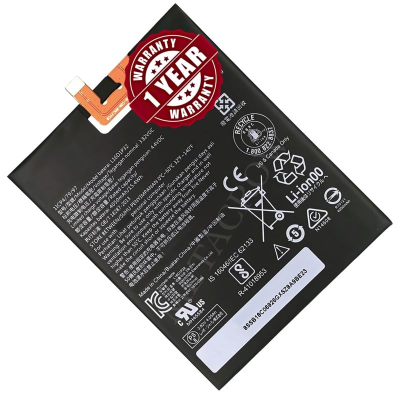 Image of Original L16D1P32 Battery Compatible for Lenovo Phab2 Plus (PB2-670M, PB2-670N, PB2-670Y) - (4050mAh) - 1 Year Warranty MC8