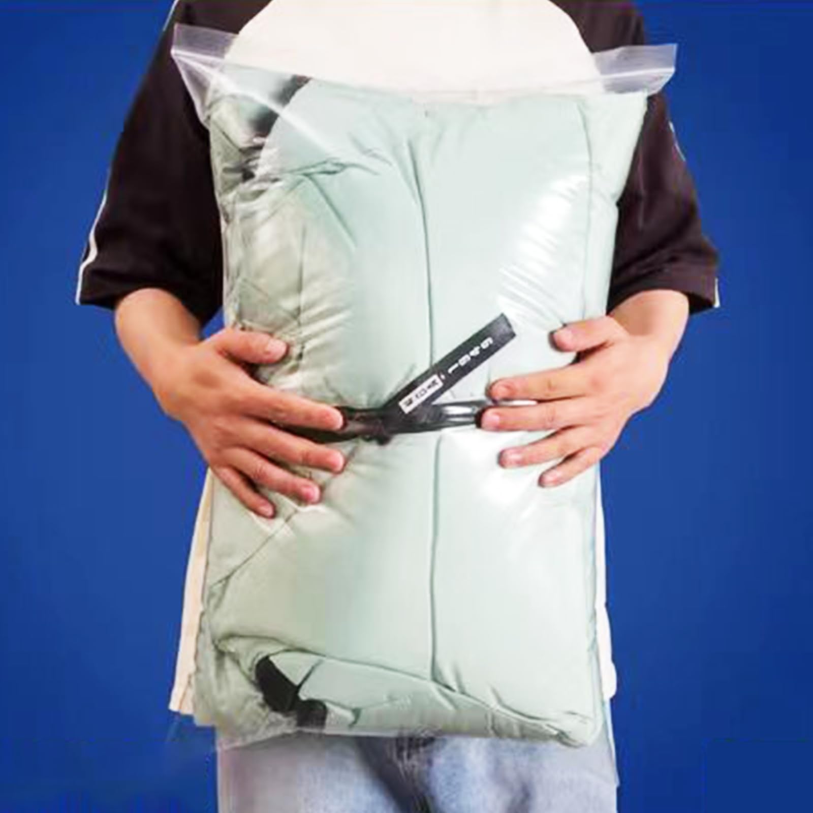 20 sacchetti grandi per vestiti da viaggio, trasparenti, impermeabili, richiudibili, in plastica, ideali per riporre grandi cappotti, vestiti, trapunte, ecc. 60 x 70 cm