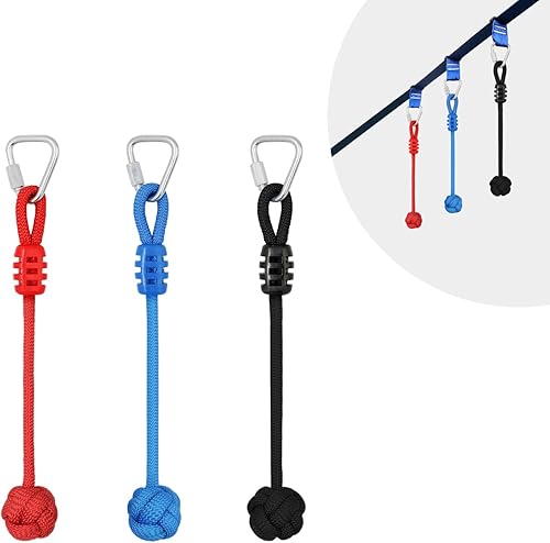 Miniatura 14 de Rainbow Craft Paquete de 3 barras de Ninja Monkey para niños, barras de trapecio para accesorios de carrera de obstáculos ninja, 3 piezas