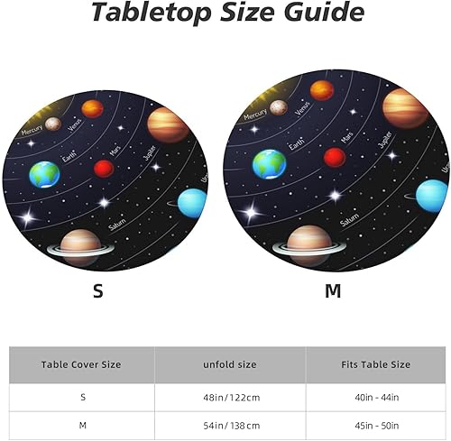 Vista 77 de Delerain Mantel redondo ajustable de bolas de Navidad, mantel redondo impermeable con borde elástico, lavable, para interiores y exteriores, se