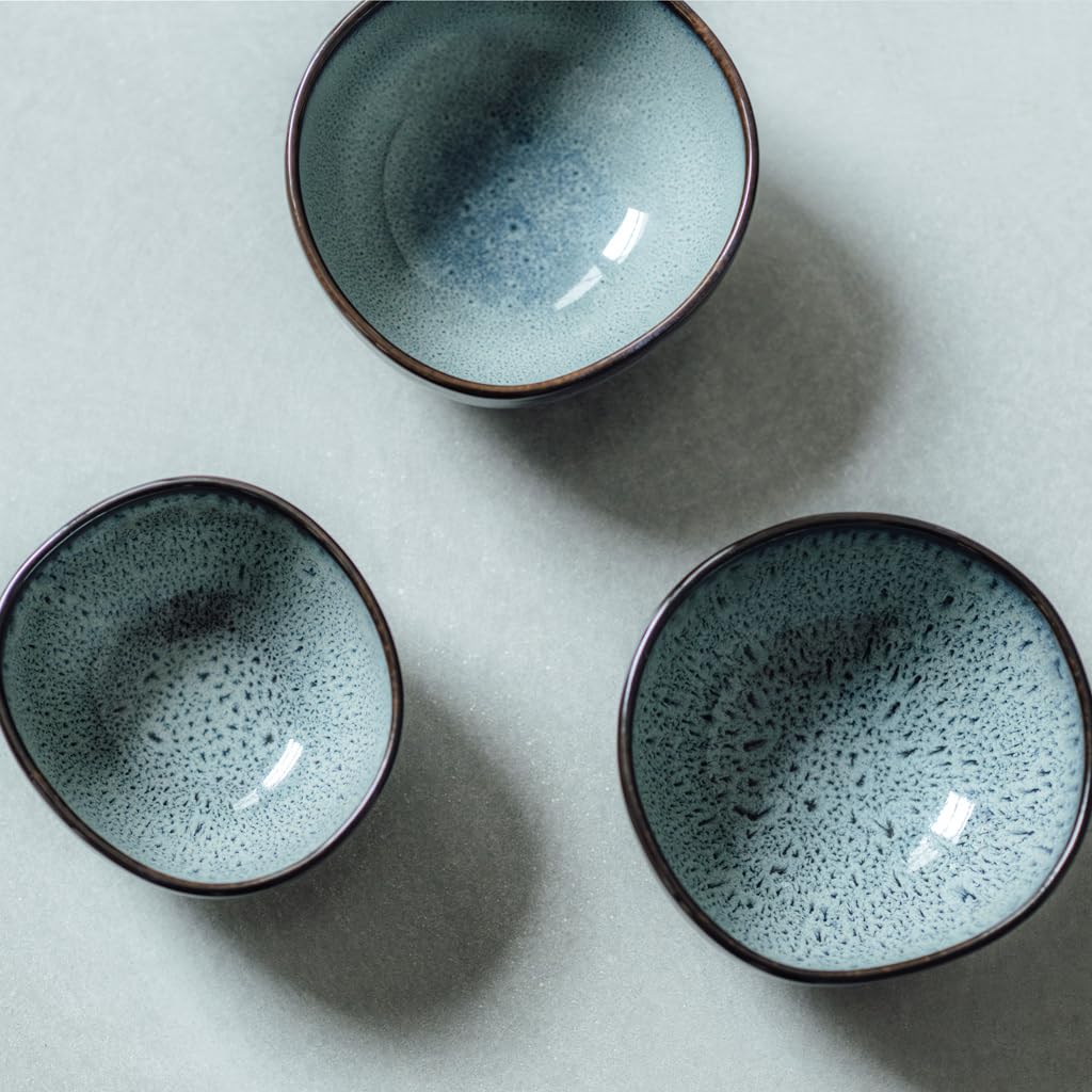 Villeroy & Boch like. by Lave Gris Suppenschüssel 4er Set, Graue Bowl Aus Steingut, Müslischale, Suppenschale, Spülmaschinensicher, Mikrowellengeeignet