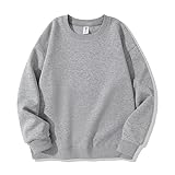 [AINOR] トレーナー レディース ノーフード 長袖 トップス 無地 プルオーバー ゆったり スウェット 着回し 大きいサイズ ビッグシルエット おしゃれ 体型カバー お出かけ カジュアル