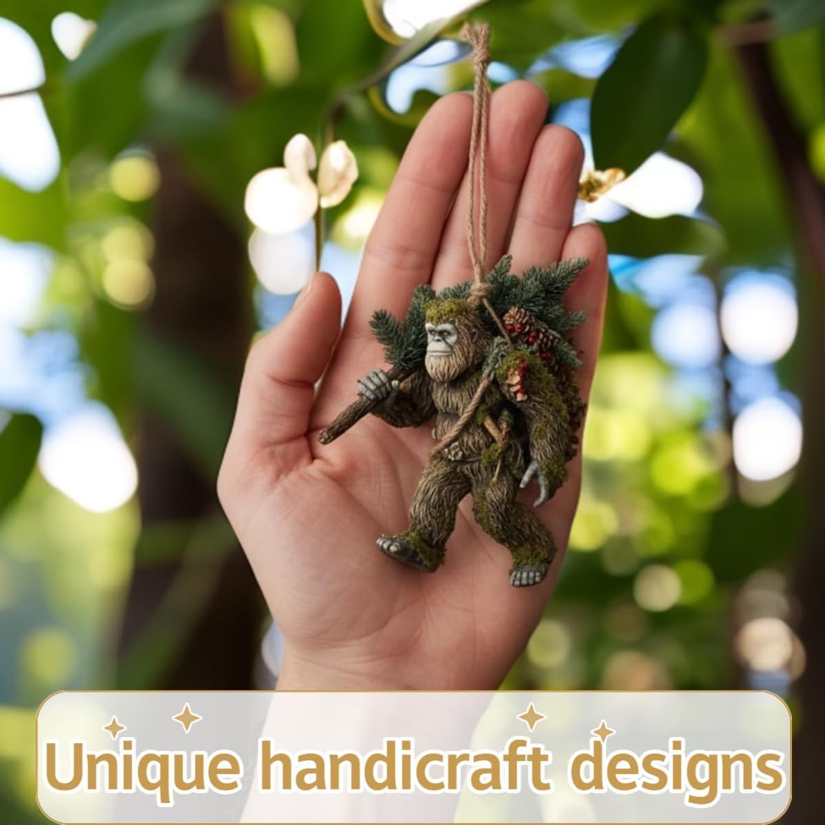 2026 Bigfoot Christmas Tree Ornament – Mysterious Forest Holiday Magic, Funny Sasquatch Decor for Collectors - Image 3