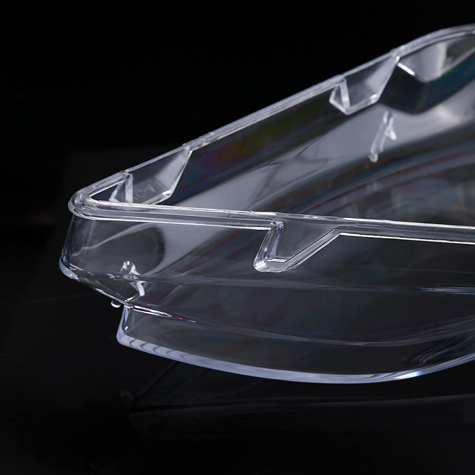 Ejoyous 1 Par de Cubiertas de Cristal para Faros Delanteros de Coche Izquierdo Y Derecho para E46 4D 320i/325i/325xi/330i/330xi 02-05 63126924043 63126924044
