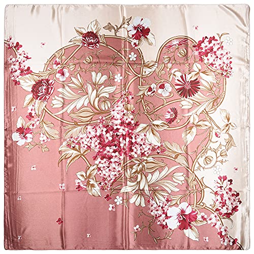 Image of Women's 35 inch Satin Square Silk Like Hair Scarves and Wraps Headscarf for Sleeping | Silk Feel Neckerchief, Hair Scarf, Fashion Bandana, Headscarf, Headband, Hair Wrap Sleeping, Daily Fashion Styling