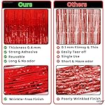 KatchOn, Large Red Streamers for Red Party Decoration - Pack of 2 | Valentines Fringe Backdrop for Valentines Day Decorations | Foil Fringe for Carnival, Casino Theme Party Decorations - Image 4