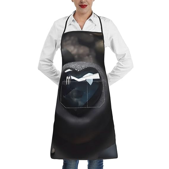 MYGANN Mysterious Love Stone Unisex Waterproof Stain Resistant Apron With Pockets For Kitchen Restaurant Hotel Barbecue, White, One Size
