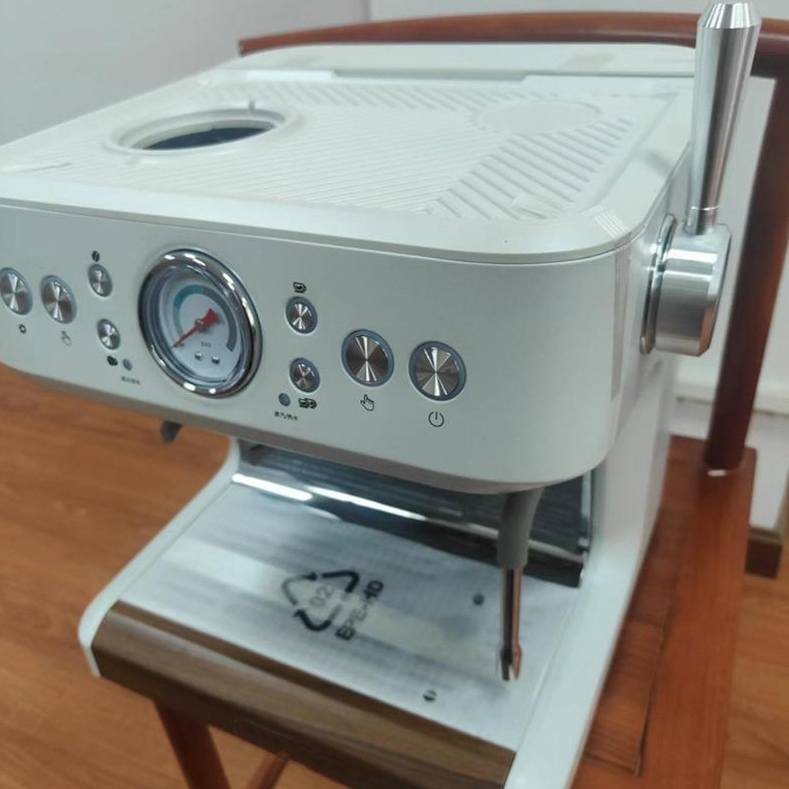 Leva del vapore del caffè Leva del vapore della caffettiera in lega di alluminio per risparmiare sforzo per BAE02 02s per PE3899 per 3231 (Argento)