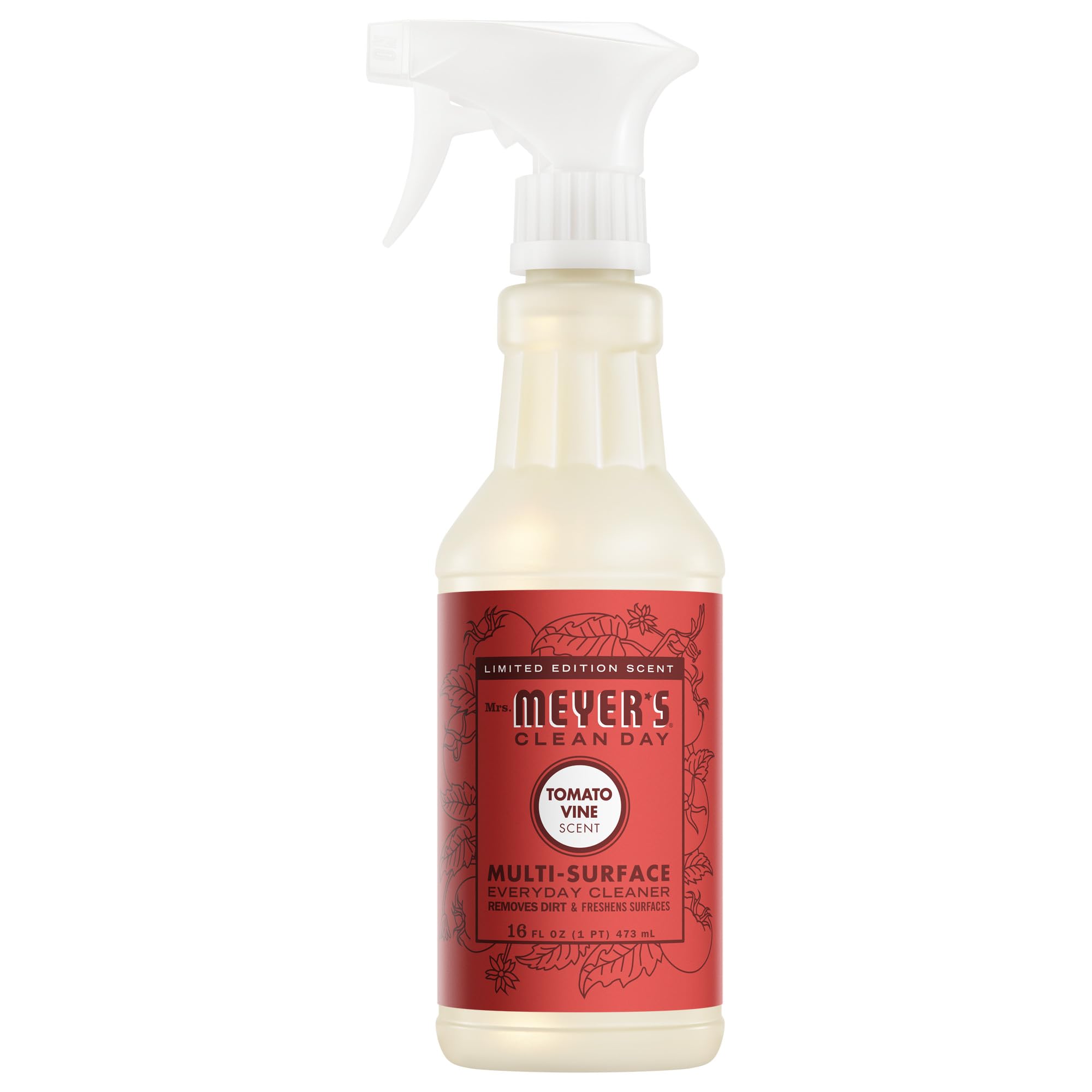 MRS. MEYER'S CLEAN DAY Multi-Surface Everyday Cleaner, Tomato Vine Scent, 16 Ounce Bottle