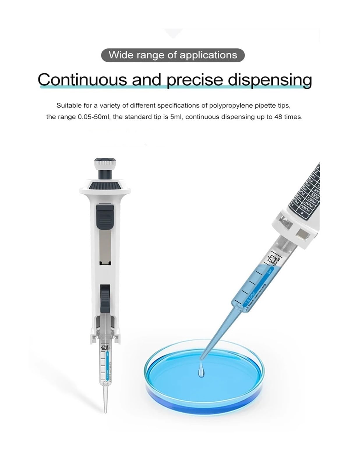 Wiederholtes kontinuierliches Pipettieren, Pipettieren in der Laborforschung, Mikropipette