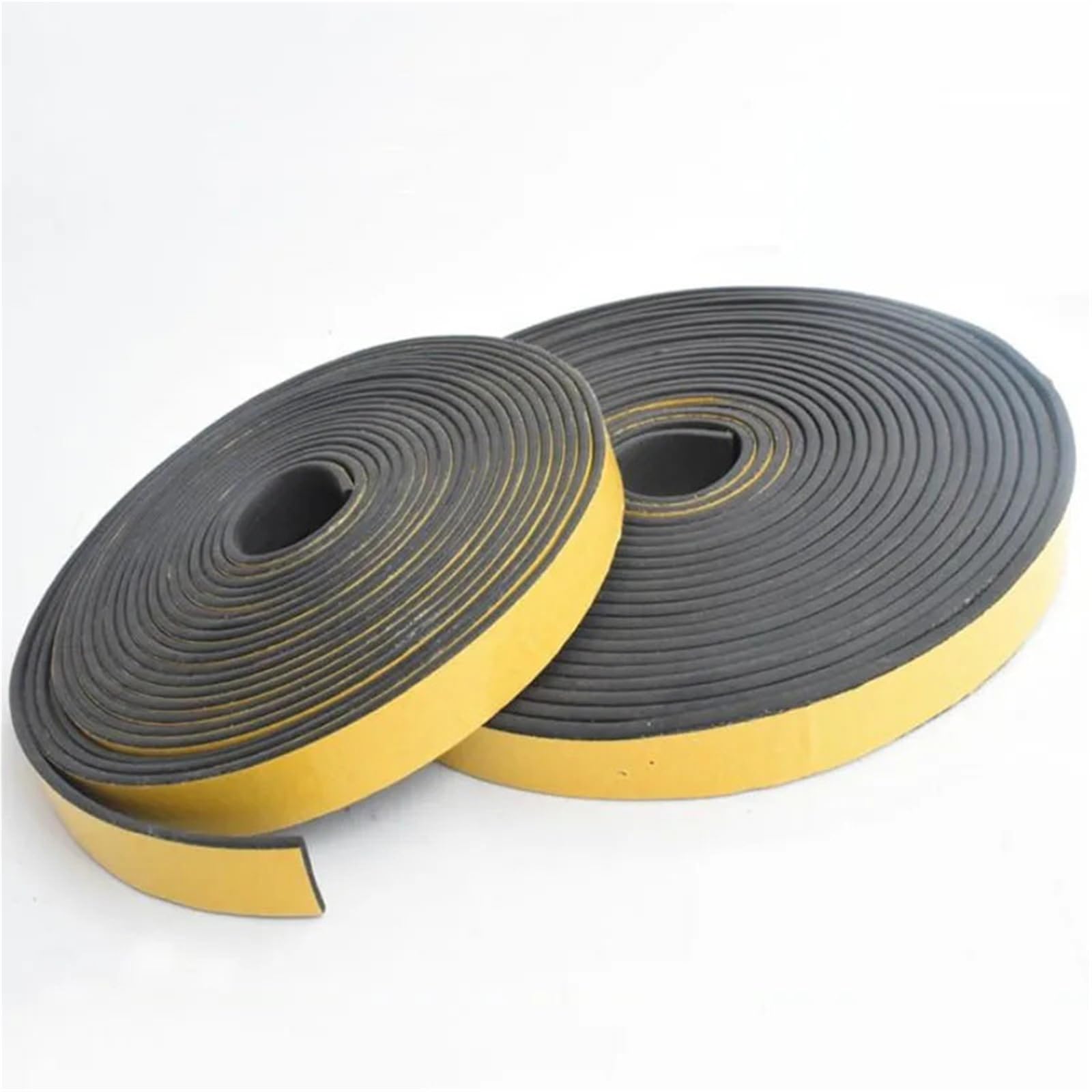 10 Meter/Rolle EPDM-Selbstklebe-Dichtungsstreifen aus schwarzem Schaumstoff, stark, einseitig, schalldämmend, stoßfest(5x50mmx10M)