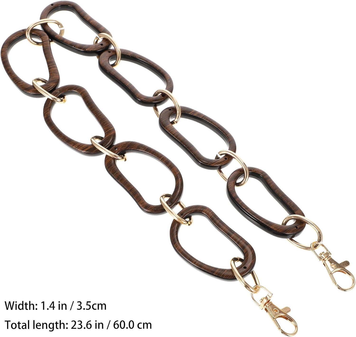 Acrylic Bag Shoulder Chain for Cross Body Handbags DIY Brown image 2