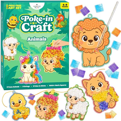 Cadeau d'anniversaire créatif Poke-In avec animaux en mousse pour filles et garçons