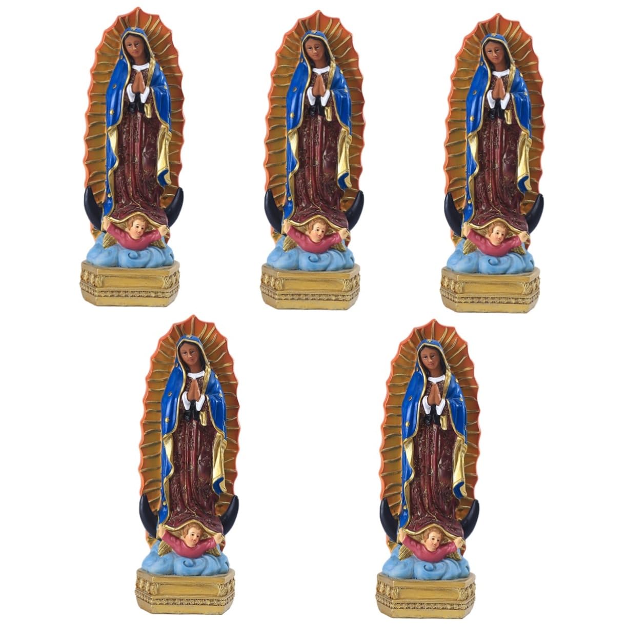 Poupée Maquette Statue Vierge en résine pour ornement chrétien de table