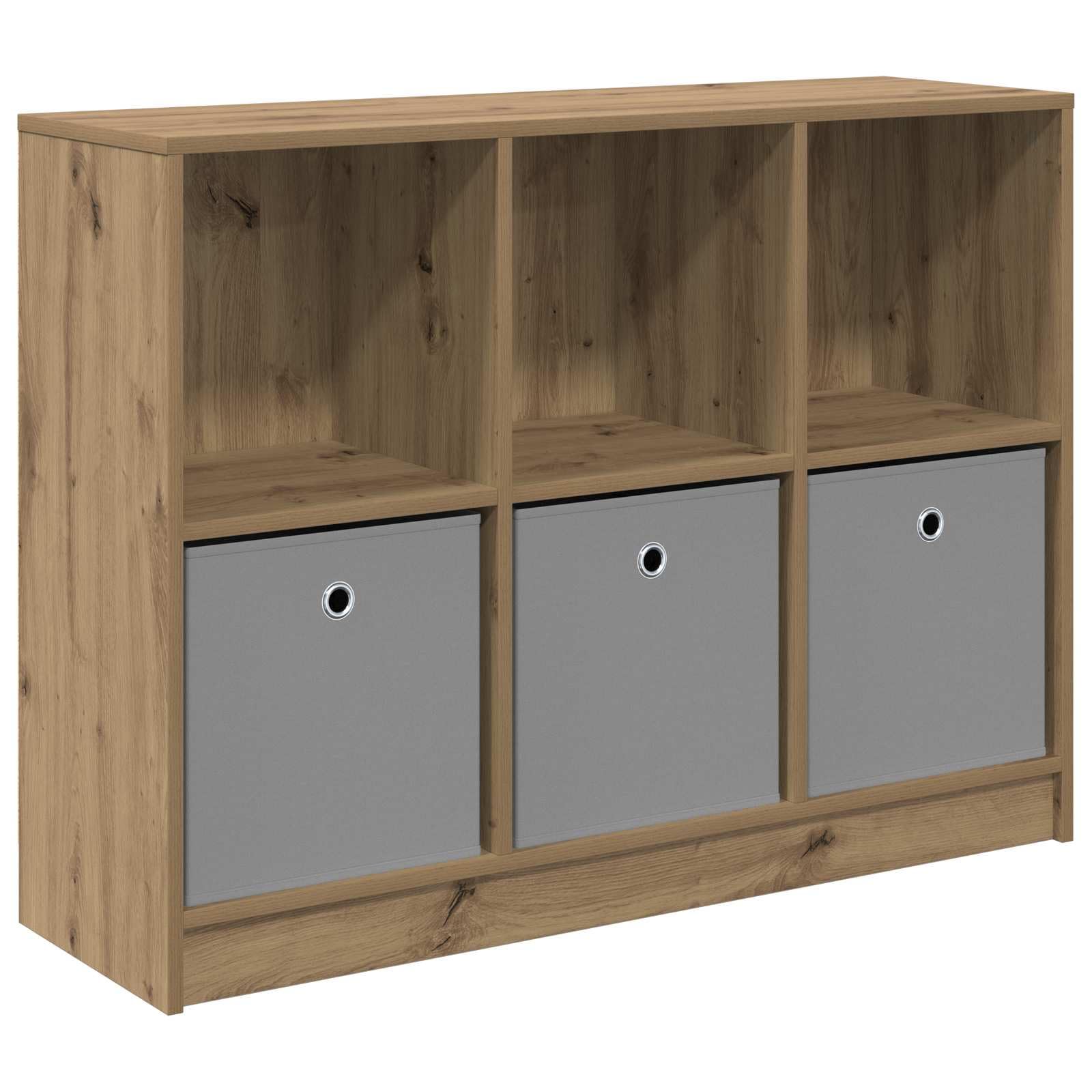 Générique Nowoczesny mebel pomocniczy z przestronnymi półkami, bufet dębowy rzemieślniczy 102 x 32 x 73,5 cm, do przechowywania książek i dekoracji, wpuszczane uchwyty, drewno konstrukcyjne,